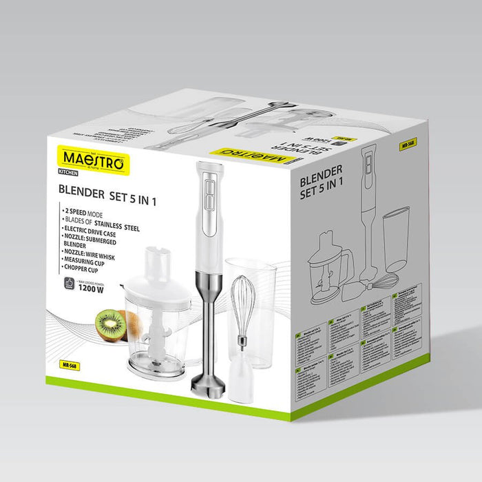 EAN 4820177144941 - Maestro MR-568 licuadora Batidora de inmersión 1200 W Blanco imagen 3