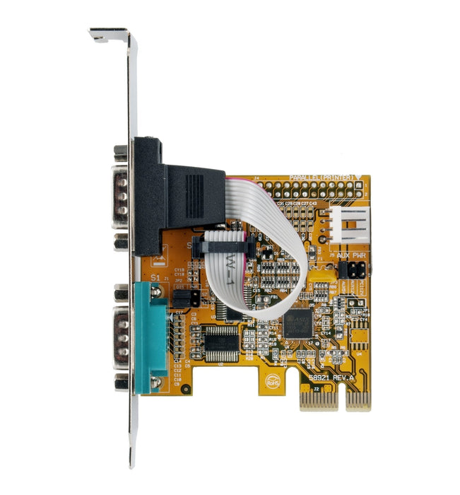 Io Exsys Pcie 2x Seriell Db9 (Ex-44082) Lp+++ Inkl. Low-Profile Slotblech