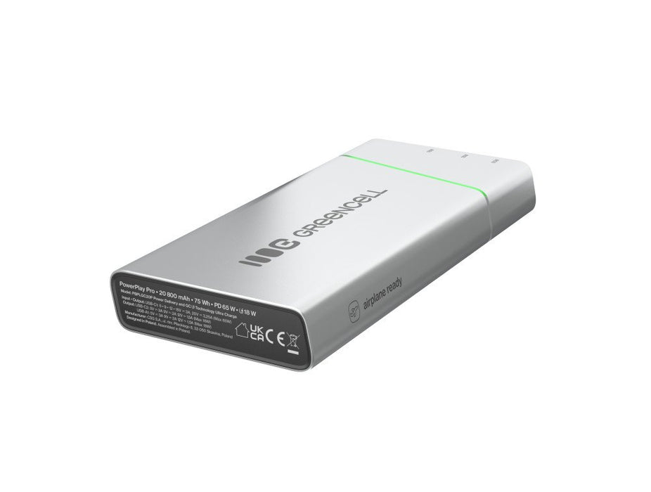 EAN 5904326374959 - Green Cell PBPLGC20P batería externa Ión de litio 20800 mAh Aluminio, Negro, Verde, Gris claro, Plata imagen 2
