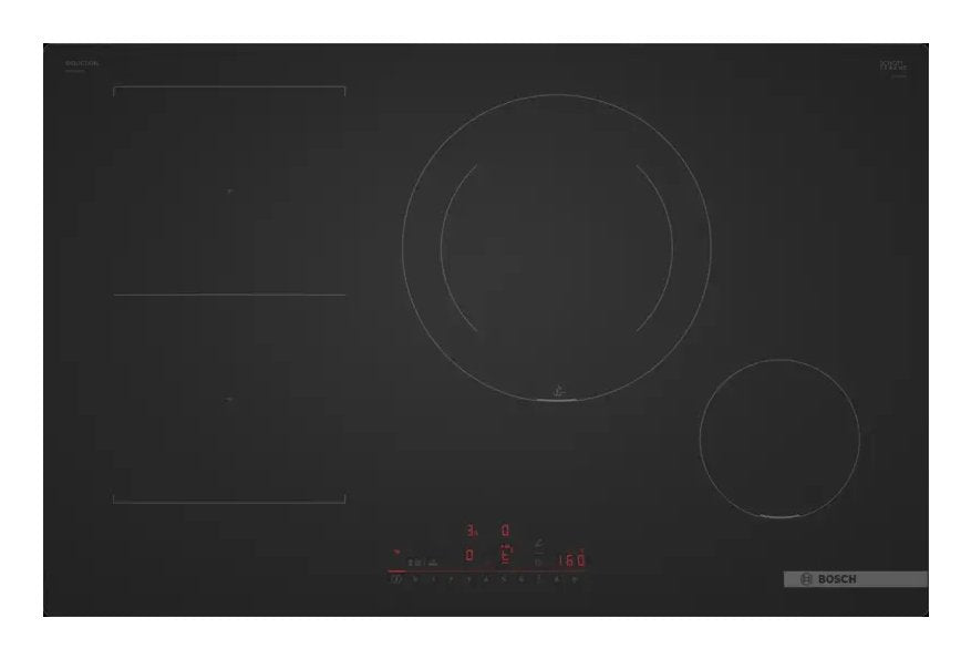 Placa De Inducción Bosch Pvs81ahc1e 4 Zonas 80 Cm Sin Marco Negra