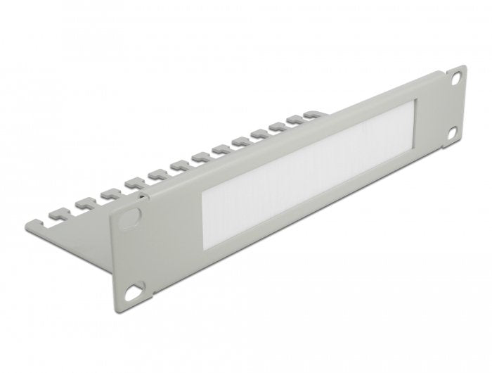 Delock 10 Barra De Gestión De Cables Con Placa Sujetadores 1 U Gris