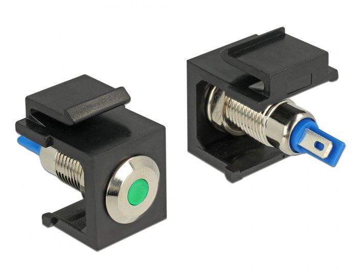 Delock Led Keystone Verde De 6 V Plano, Negro 86463
