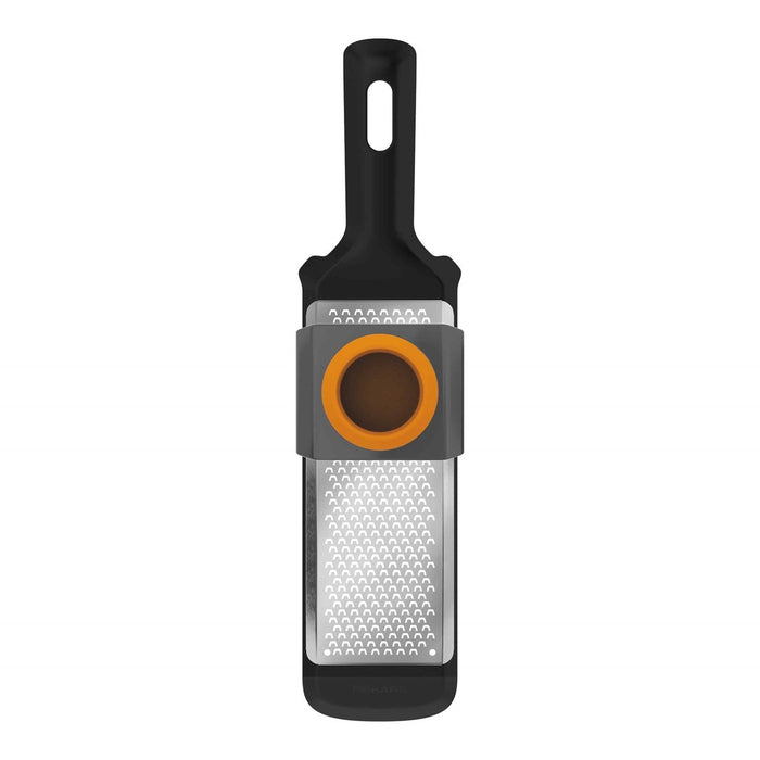 EAN 6424002000891 - Fiskars 1014412 cortador de verduras en espiral o rallador manual Rallador plano Negro, Naranja imagen 1
