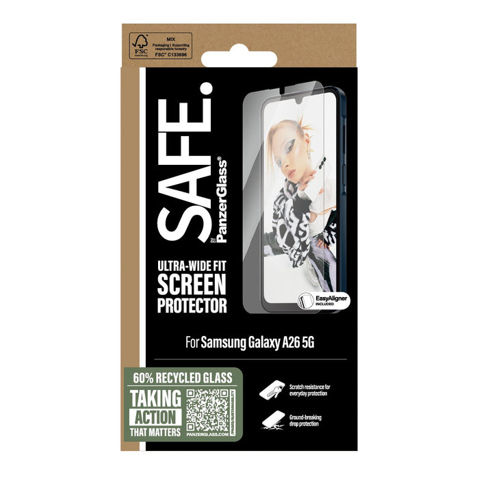 EAN 5715685017650 - PanzerGlass SAFE. by ® Screen Protector Samsung Galaxy A26 5G | Ultra-Wide Fit w. EasyAligner Protector d imagen 3