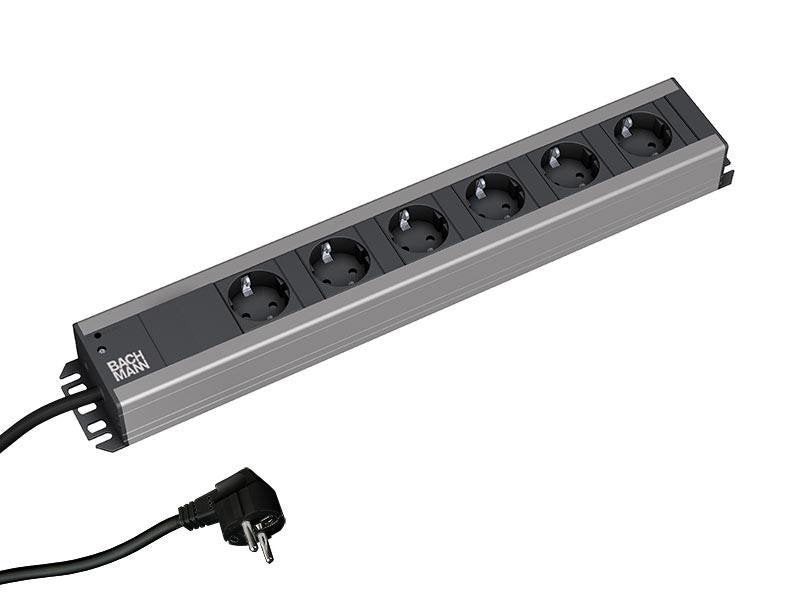 EAN 4016514017232 - Bachmann 300.000 base múltiple 2 m 6 salidas AC Interior Negro, Gris imagen 1