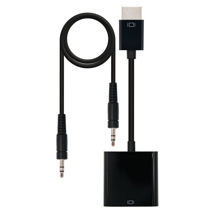 EAN 8433281006904 - Nanocable 10.16.2001-BK adaptador de cable de vídeo 0,1 m imagen 1