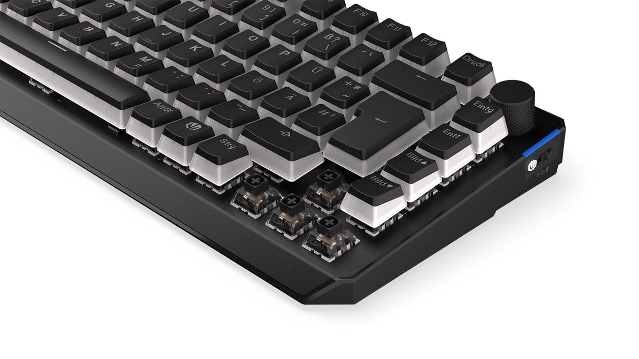 Teclado Alemán Endorfy Thock 75% Rf Inalámbrica + Usb Qwertz Negro