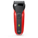 EAN 4210201163343 - Braun Series 3 300s Máquina de afeitar de láminas Recortadora Negro, Rojo imagen 1