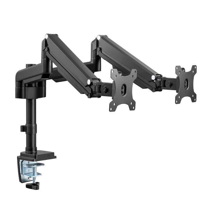 Soporte De Escritorio Inline Con Elevador Móvil Para Dos Pantallas De Hasta 82 Cm 32" Máx. 9 Kg