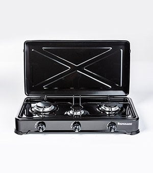 EAN 5902230901421 - Ravanson K-03TB Negro, Blanco Encimera 60 cm Encimera de gas 3 zona(s) imagen 1