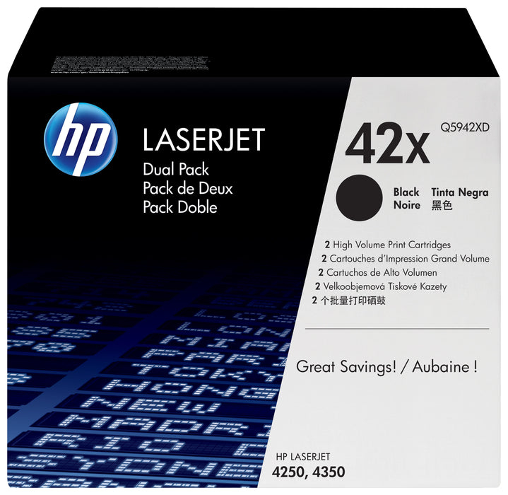 EAN 0882780984905 - HP 42X 2-pack High Yield Black Original LaserJet Toner Cartridges cartucho de tóner 2 pieza(s) imagen 2