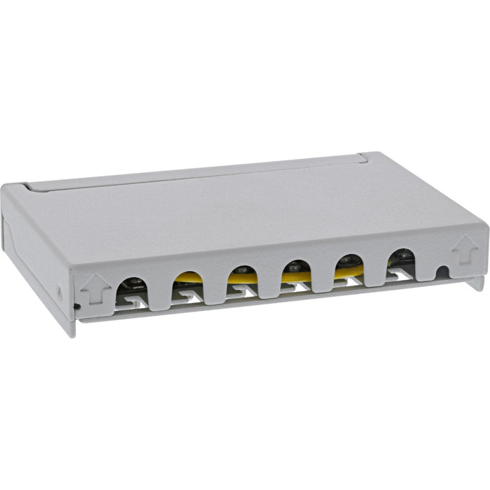 Inline® Patch Panel Cat.6a 0.5u 6-Port, For Table/Wall/Rail, With Dust Projoection, Gris