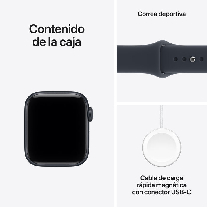 Apple Watch Se3 Gps Cellular 40mm Caja De Aluminio Medianoche Correa Deportiva Azul Marino S M