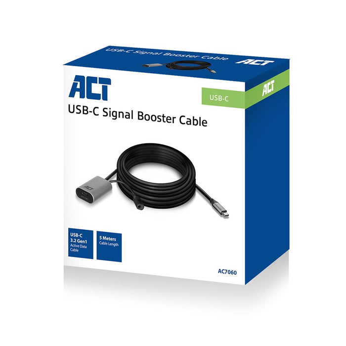 EAN 8716065419894 - ACT AC7060 cable USB USB 3.2 Gen 1 (3.1 Gen 1) 5 m USB C Negro imagen 5