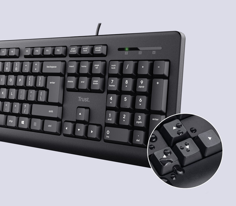 Trust Tkm-250 - Tastatur-Und-Raton-Set - De - Schwarz