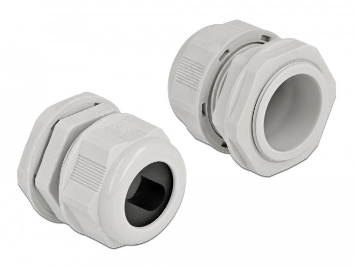 Delock Cableverschraubung Pg29 Für Flachcable Grau 2 Stück
