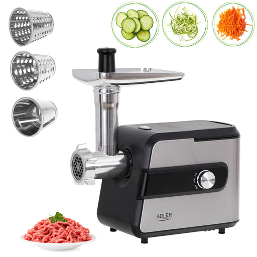 EAN 5903887803991 - Adler AD 4813 picadora 2000 W Negro, Plata imagen 1