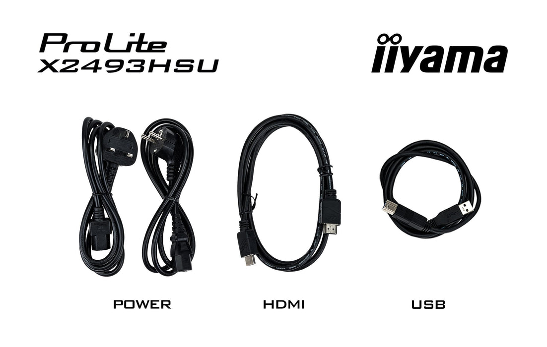 Iiyama 60.5cm 24" X2493hsu-B1 16:10 Hdmi+Dp+2xusb Ips