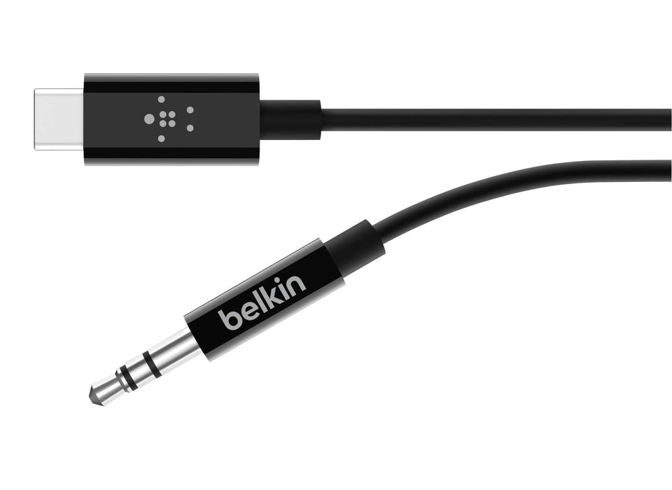 Belkin Rockstar Cable De Audio 24 Pin Usb-C Macho A Mini-Phone Stereo 3.5 Mm Macho 1.83 M Blanco