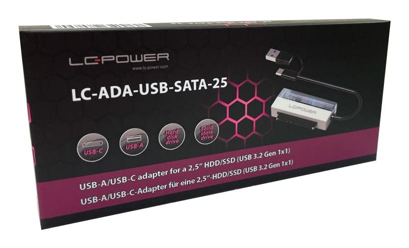 Lc-Power Lc-Ada-Usb-Sata-25 Tarjeta Y Adaptador De Interfaz