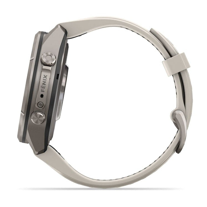 Garmin Fenix 9 Pro Titanio Con Correa De Silicona En Blanco Smartwatch 43mm