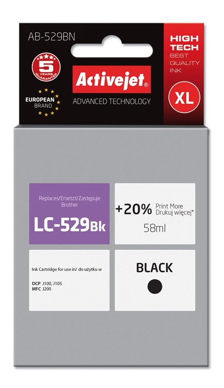 EAN 5901443097167 - Activejet AB-529BN cartucho de tinta 1 pieza(s) Compatible Alto rendimiento (XL) imagen 1