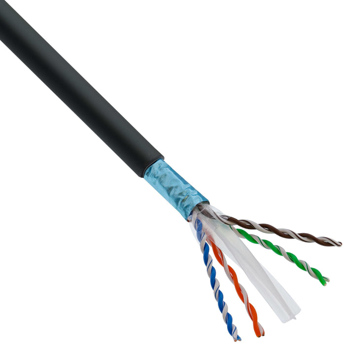 Cable De Red Inline, U/Utp, Cat.6a, Libre De Halógenos, Cobre Awg23, Negro, 40m