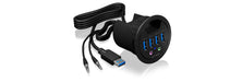 EAN 4250078166290 - ICY BOX IB-HUB1403A toma de corriente Negro imagen 1