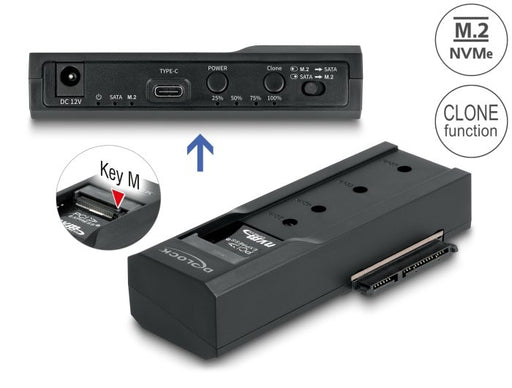 EAN 4043619642526 - DeLOCK 64252 base de conexión para disco duro USB 3.2 Gen 2 (3.1 Gen 2) Type-C Negro imagen 2