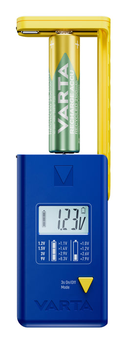EAN 4008496073849 - Varta LCD Battery Tester medidor de energía y batería Azul, Amarillo imagen 3