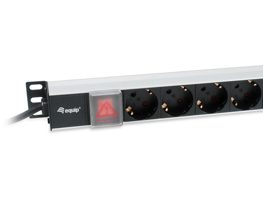 EAN 4015867238813 - Equip 333308 unidad de distribución de energía (PDU) 8 salidas AC 1U Negro, Plata imagen 2