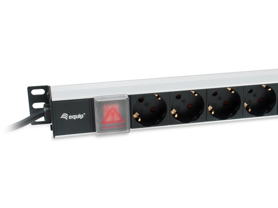EAN 4015867238813 - Equip 333308 unidad de distribución de energía (PDU) 8 salidas AC 1U Negro, Plata imagen 2