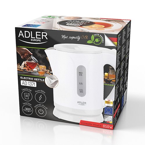 EAN 5903887809207 - Adler AD 1371W tetera eléctrica 0,8 L 800 W Blanco imagen 7