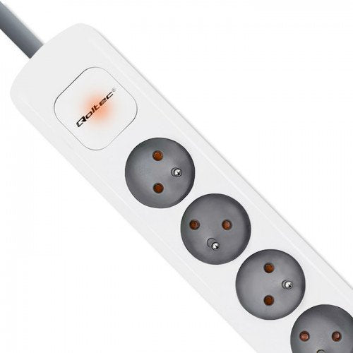 EAN 5901878502977 - Qoltec 50297 base múltiple 1,8 m 6 salidas AC Interior Gris, Blanco imagen 5