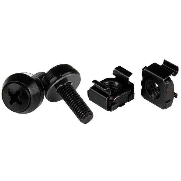 Startech.Com Paquete De 50 Tornillos Y Tuercas Enjauladas Cage Nuts M5x12mm Para Armarios Rack Negro Tornillos Y Tuercas Para Bastidor Negro Para P/N: Rack-18u-20-Wall-Oa Rack-21u-20-Wall-Oa Rack-24u-20-Wall-Oa Rk12od2 Rk3236bkf