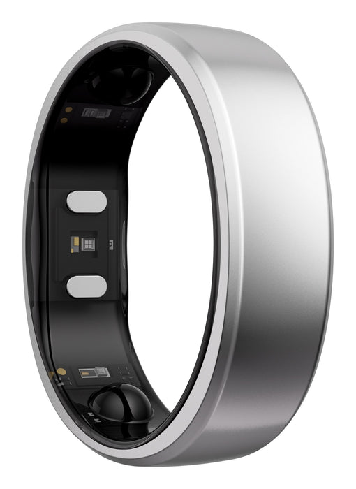 Anillo Inteligente Ringconn Gen2 Para Mujeres Y Hombres - Portátil Para El Seguimiento Del Sueño Y La Actividad Física - Frecuencia Cardíaca - Color Plata Futuro, Talla 9