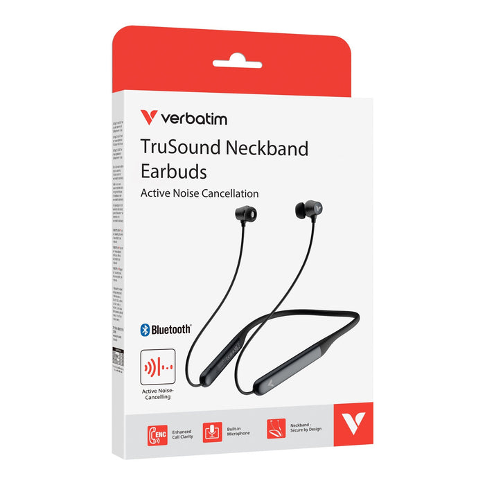 Trusound Anc Neckband  Earbuds, Black