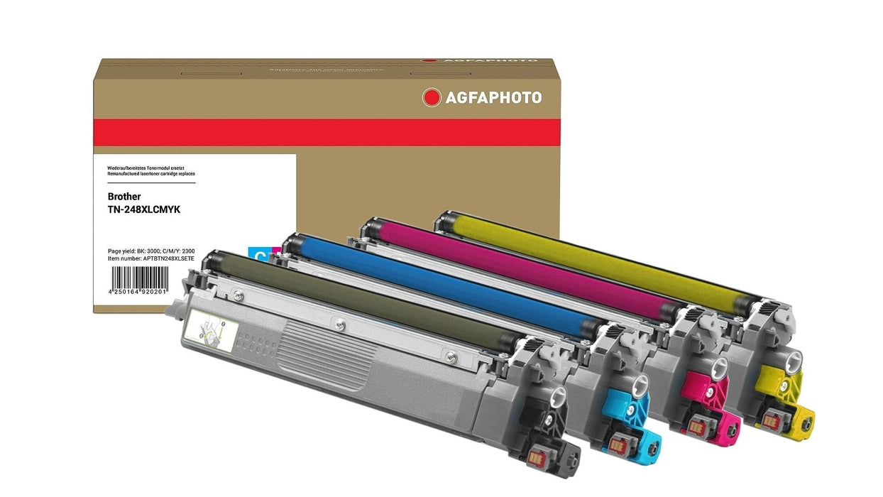 Agfa Photo Multipack Negro / Cian / Magenta / Amarillo Aptbtn248xlsete  9900 Copias