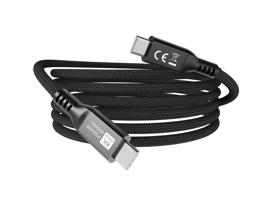 Equip Cable Usb-C4.0->C 80gbps Pd240w M M 2.00m Negro