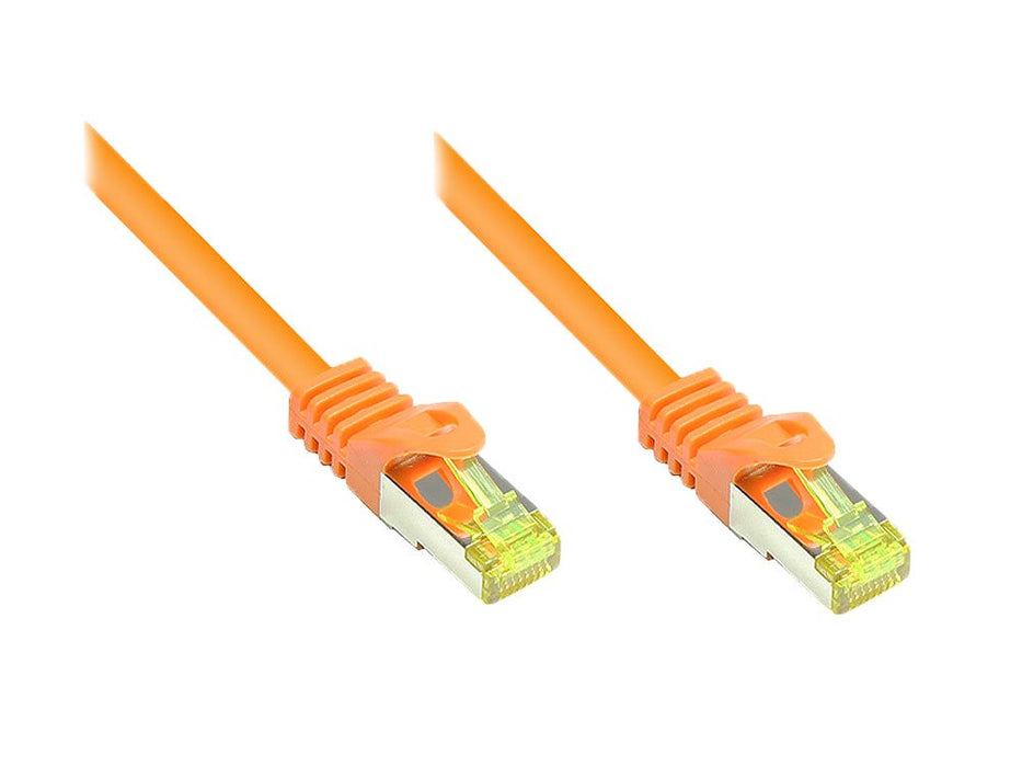 Goodconnections Rj45 Cable De Red Con Cat. 7 Cable A Granel Y Protector De Pestaña (), S Ftp, Pimf, Libre De Halógenos, 500mhz, Ofc, Naranja, 25m,