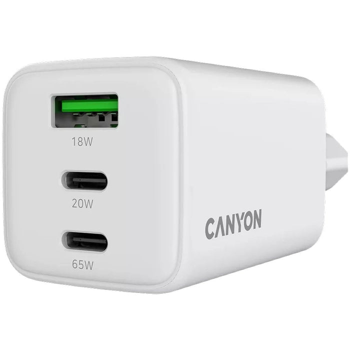Canyon Cargador Cu65acc Gan 65w 2xpd Usb-C 1xqc Usb-A Blanco