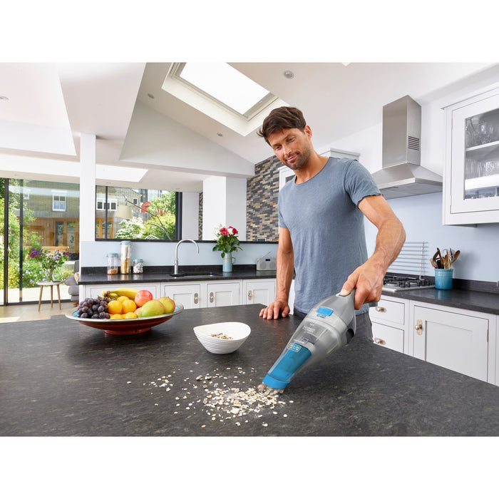 EAN 5035048698082 - Black & Decker NVC215WA-QW aspiradora de mano Azul, Plata Sin bolsa imagen 11