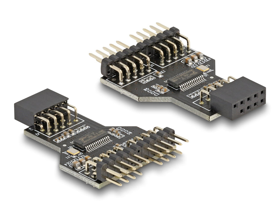 EAN 4043619600458 - DeLOCK 60045 cambiador de género para cable 9 pin USB 2.0 2 x 9 pin pin header Negro imagen 2