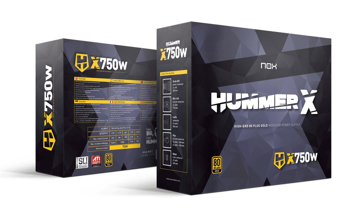 EAN 8436532168598 - NOX Hummer X750W unidad de fuente de alimentación 750 W 24-pin ATX ATX Negro imagen 5