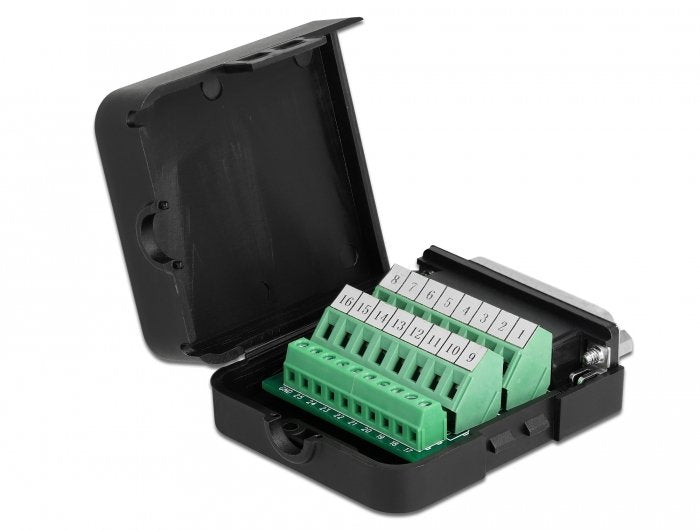 Delock D-Sub25 Stecker Zu Terminalblock Adapter Mit Gehäuse