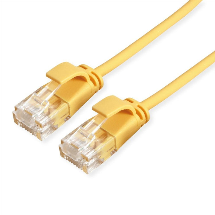 Roline Verde Utp Cable De Red Cat.6a (Class Ea), Lsoh, Slim, Gelb, 0,15 M
