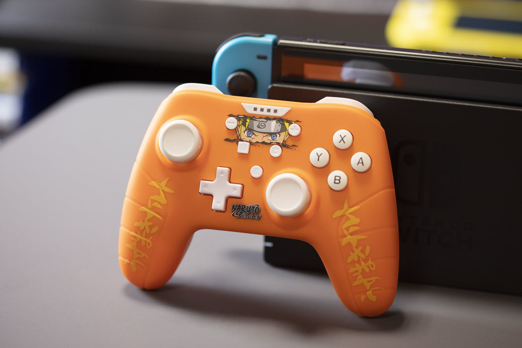 Gamepad Konix Switch Naruto Cable 3m Compatible Con Pc Color Naranja Kx-Nar-Sw-Pad-Ora