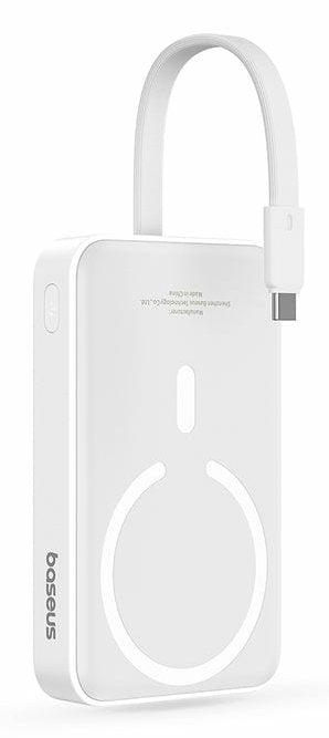 Power Bank Baseus 10000mah 30w Magsafe Magnetic Wireless Mini Fast Charge With Cable Type-C Stellar White P1002210b223-00