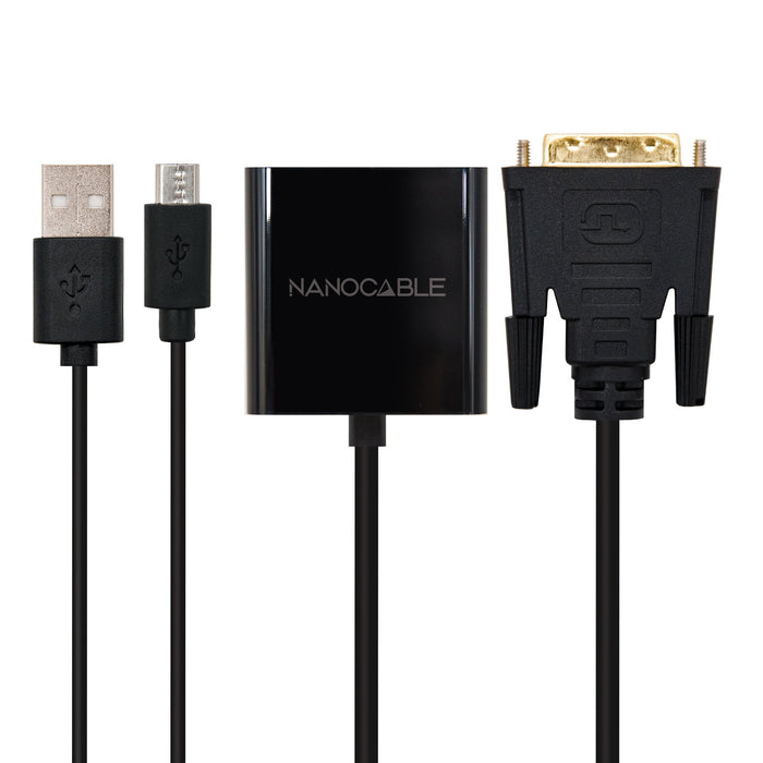EAN 8433281008014 - Nanocable 10.16.2008-BK adaptador de cable de vídeo 0,1 m imagen 2