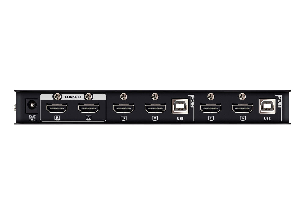 Conmutador Kvm  2 Puertos Hdmi 4k Usb 2.0 Para Dos Pantallas  Aten-Aten-742h